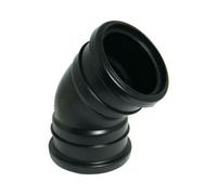 Floplast 110mm Soil 135' Degree Double Socket Bend Black - Sp563