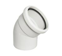 Floplast 110mm Soil 135' Socket/spigot Bend White