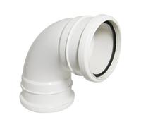 FLOPLAST 110mm Ring Seal Soil 92.5 Degree Double Socket Bend - White