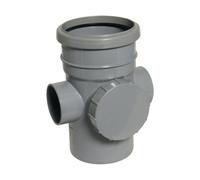 Floplast 110mm Soil Access Socket/spigot Grey