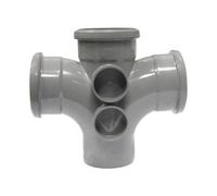 Floplast 110mm Soil Double Branch 92.5' Grey