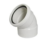 FLOPLAST 110mm Ring Seal Soil Offset Top Bend - White