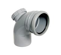 FLOPLAST 110mm Soil Ring Seal 92.5 Degree Access Bend - Grey