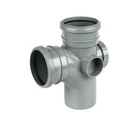 FLOPLAST 110mm Soil Ring Seal 92.5 Degree Access Branch - Grey