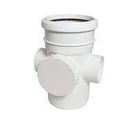 FLOPLAST 110mm Soil Ring Seal Access Socket Spigot - White