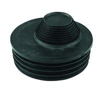 FLOPLAST 110mm Soil univ Waste Adaptor Black - Pack of 2