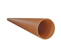 Floplast 110mm X 3M Sn8 Underground Drainage Pipe Plain Ended - Pack Of 2
