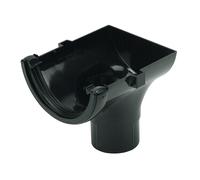 Floplast 112Mm Black Stopend Outlet RO2B