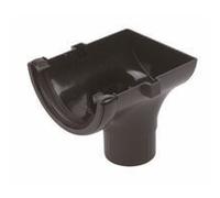 FloPlast 112mm Half Round Cast Iron Effect Stopend Outlet