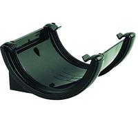 FLOPLAST 112mm Half Round Fascia Gutter Union Bracket - Black by FloPlast