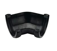 FLOPLAST 112mm Round Gutter Pipe 135 Degree Angle - Black