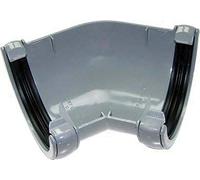 FLOPLAST 112mm Round Gutter Pipe 135 Degree Angle - Grey