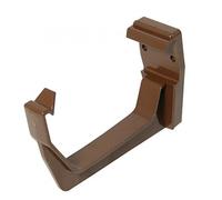 FLOPLAST 114mm Square Fascia Gutter Bracket - Brown - Bag of 2