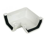 FloPlast 114mm Square 90 Degree Angle White - RAS1 - Guttering Accessory