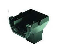 FloPlast Gutter Stop-End Outlet 114mm Square – Black