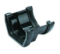 FLOPLAST 114mm Square to 112mm Round Gutter Adapter - Black