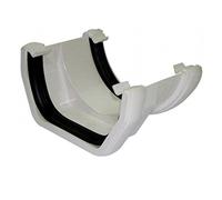 FLOPLAST 114mm Square to 112mm Round Gutter Adapter - White