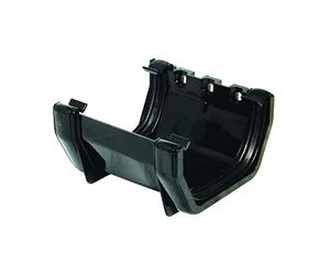 FLOPLAST 114mm Square Union Gutter Bracket - Black - Pack of 2