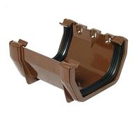 FLOPLAST 114mm Square Union Gutter Bracket - Brown - Pack of 2