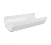 FloPlast 114mm White Square Gutter 4M