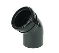 FloPlast 135 Degree Bend Single Socket Black 110mm
