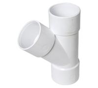 Floplast 135 Degree Solvent Weld Waste Branch - 40mm White - Pack Of 2