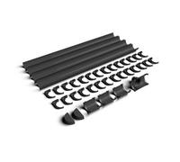 Floplast 16M 170mm Xtraflo Industrial Gutter Kit - Black - Complete 4X4M Set