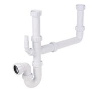 Floplast 2 Bowl Kitchen Sink Waste Kit, (Dia)40mm