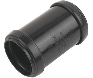 Floplast 245312 Black Push-Fit Waste Pipe Coupler (Dia)40mm