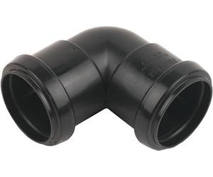 Floplast 245314 Black Push-Fit 90° Waste Pipe Bend (Dia)40mm