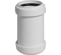 Floplast 245412 White Push-Fit Non-Adjustable Straight Waste Pipe Coupler (Dia)40mm