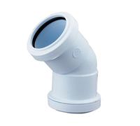 Floplast 245422 White Push-Fit 135° Non-Adjustable Waste Pipe Bend (Dia)40mm