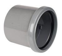 FLOPLAST 110mm Ring Seal Soil Single Socket - Grey