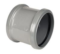 FLOPLAST 110mm Ring Seal Soil Double Socket - Grey