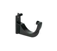 Floplast (3 X 76mm Fascia Bracket) (Black) 50mm Downpipes & 76mm Miniflo Guttering for shed, Porch, Conservatory, Out Building, etc Full Range Black
