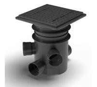 Floplast 300mm Mini Inspection Chamber Set With 200mm Riser And 35Kn Square Pvc Cover