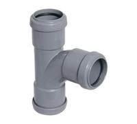 FLOPLAST 32mm Grey Pushfit Waste Pipe Tee