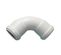 FLOPLAST 32mm White Pushfit Waste Pipe Bend - Bag of 2
