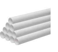 Floplast 4 x 75cm Plastic Waste Water Pipe Tube 40mm 32mm Solvent Weld Kitchens & Bathrooms Black White (40mm, White)