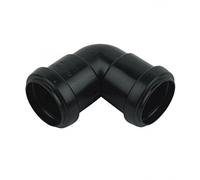 FLOPLAST 40mm Black Pushfit Waste Pipe Knuckle - Bag of 2