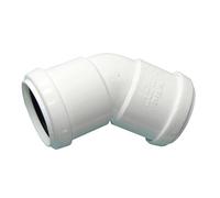 FLOPLAST 40mm White Pushfit 135 Degree Waste Pipe Bend - Pack of 2