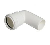 FLOPLAST 40mm White Pushfit Waste Pipe Conversion Bend - Bag of 5