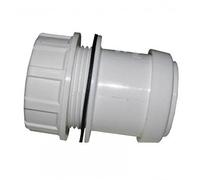 FLOPLAST 40mm White Pushfit Waste Tank Connector - Bag of 2