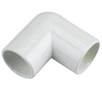 Floplast 439411 White Solvent Weld 90° Waste Pipe Overflow Bend (Dia)21.5mm, Pack Of 3