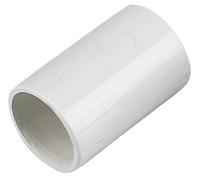 Floplast 439420 White Solvent Weld Non-Adjustable Straight Waste Pipe Coupler (Dia)21.5mm, Pack Of 3