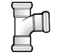 FLOPLAST 50mm Grey Pushfit Waste Pipe Tee