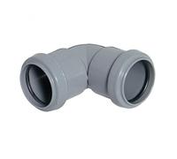 FloPlast Pushfit Waste Pipe Knuckle 90° 50mm Grey