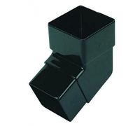 FloPlast Downpipe Bend 112.5° Offset Square 65mm Black