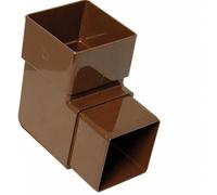 Floplast Brown Square 92.5° Offset Downpipe Bend, (Dia)65mm