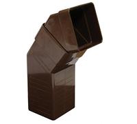 FLOPLAST 65mm Square Downpipe Adjustable Offset Bend - Brown